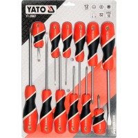 Набір викруток Yato 12 штук SL+PH, S2